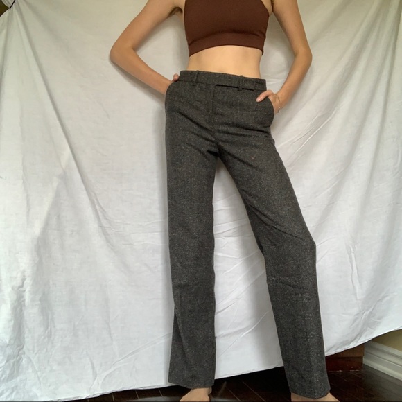 Plain Charcoal Zara Straight Leg Dress Pants - Picture 3 of 9